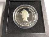 1994 $2 Kookaburra 2-ounce Silver Proof Coin. NAA International Coin Fair Melbourne Release. Edward VII Sovereign Privy Mark.