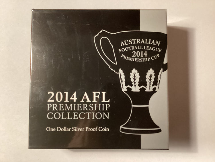 2014 $1 Silver Proof Coin. AFL Premiership Collection. Hawthorn Hawks.