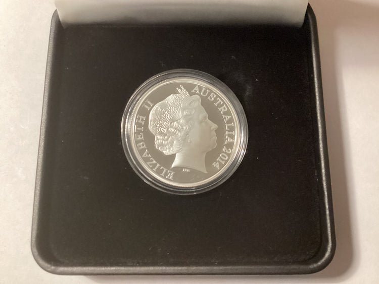 2014 $1 Silver Proof Coin. AFL Premiership Collection. Hawthorn Hawks.