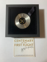 2019 $2 2oz Silver Proof Coin. Centenary of Flight. England to Australia. Antiqued Propeller Coin.
