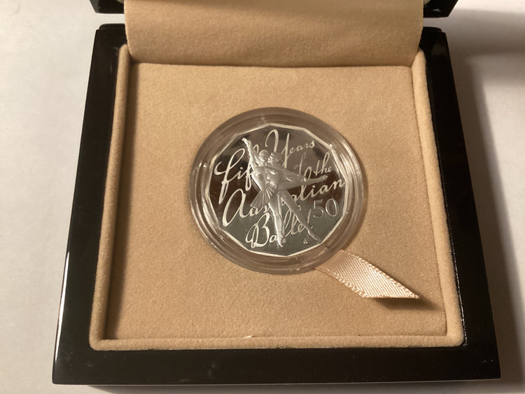 2012 50c Fine Silver Proof Coin. 50th Anniversary of the Australian Ballet.