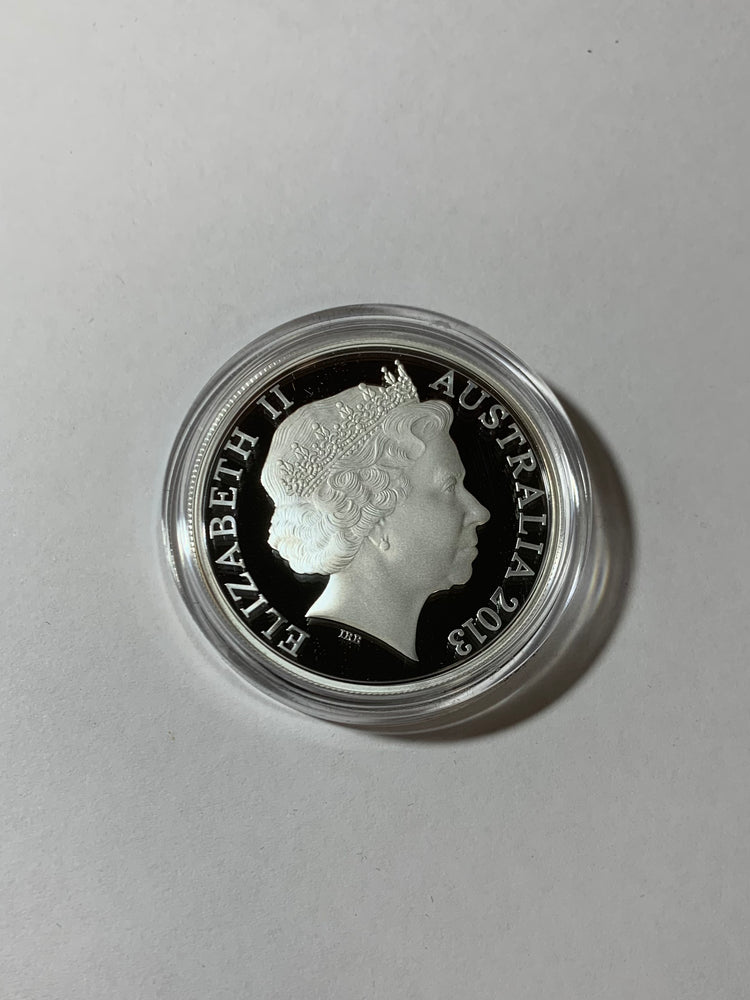 2013 $1 1oz Silver Proof Coin. AFL Premiership Collection. Hawthorn Football Club.