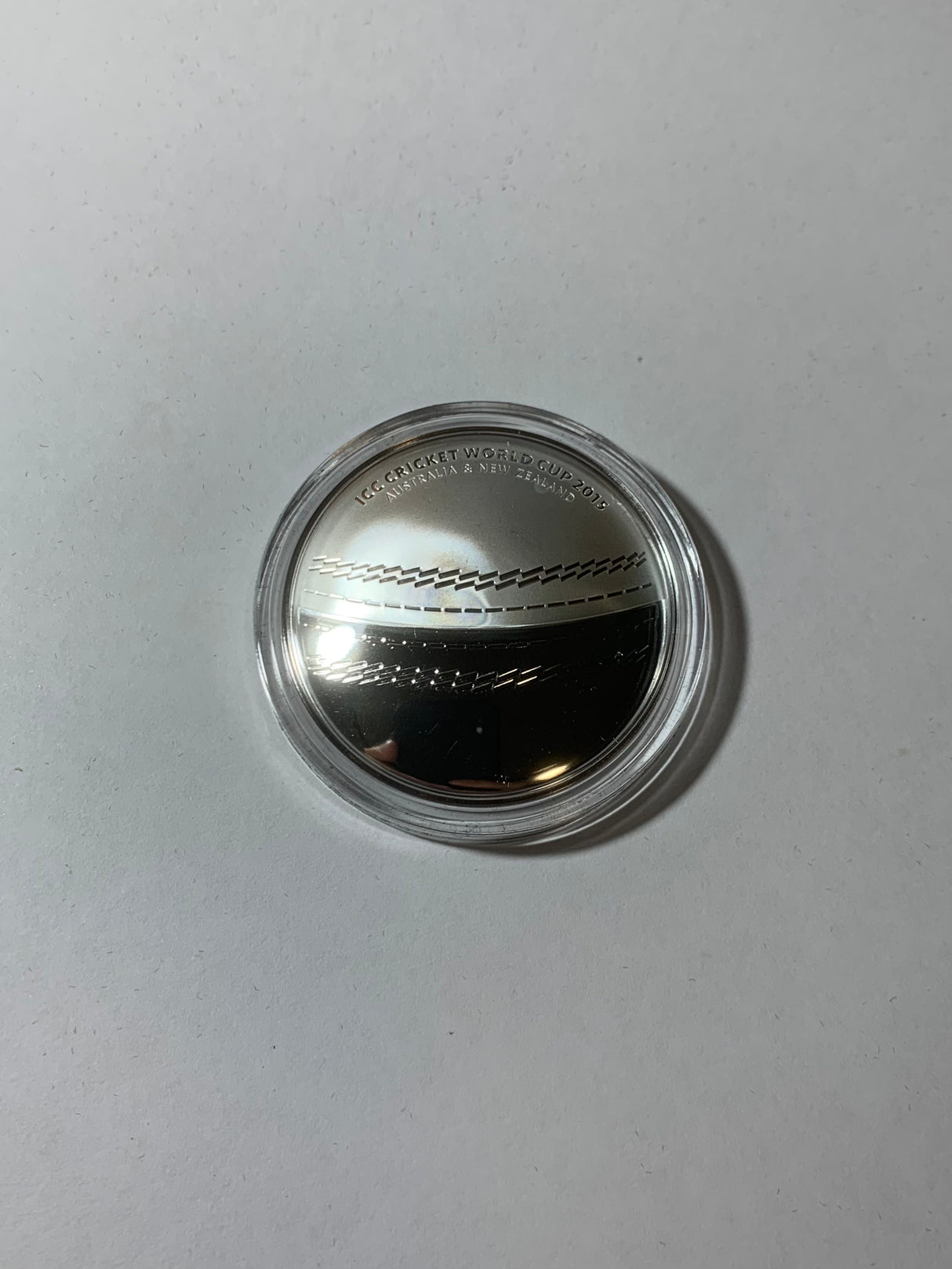 2015 $5 1oz Silver Proof Coin. Cricket World Cup. Australian and New Zealand.