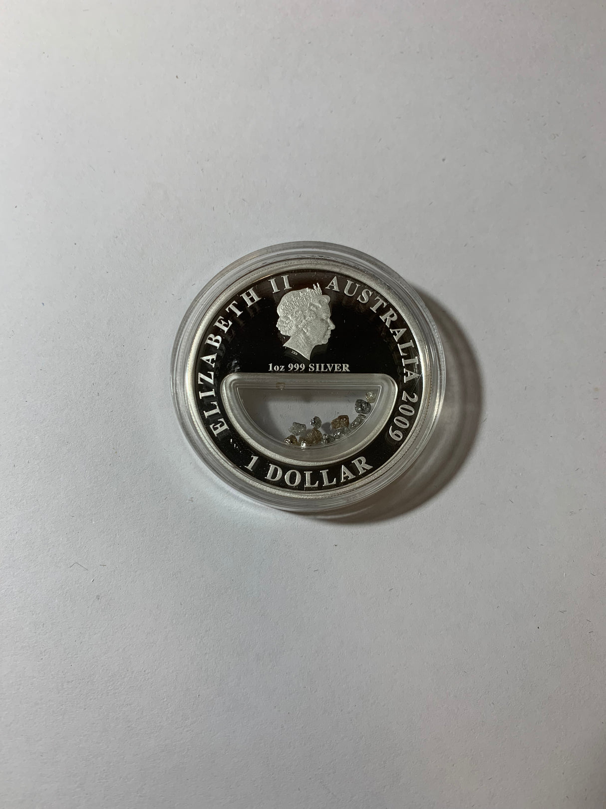 2009 $1 1oz Silver Proof Coin. Treasures of Australia. Diamonds.