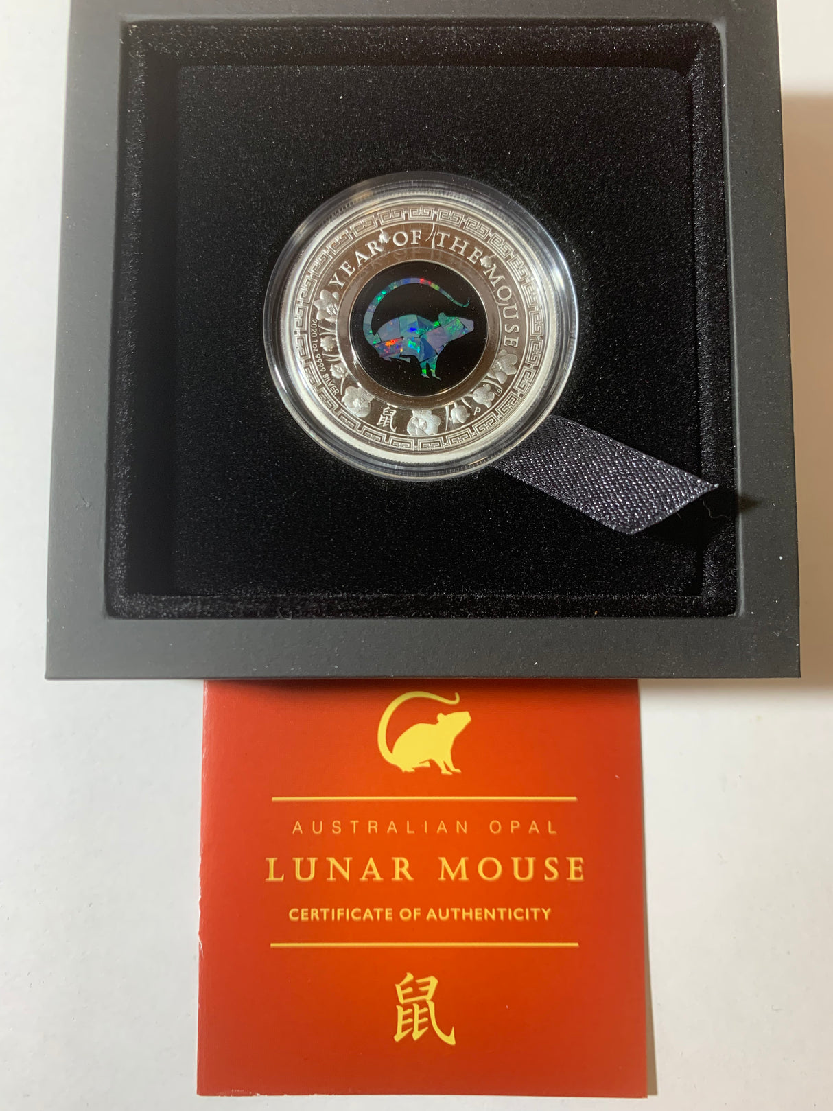 2020 $1 1oz Silver Proof Coin. Australian Opal Lunar Series. Year of the Mouse.
