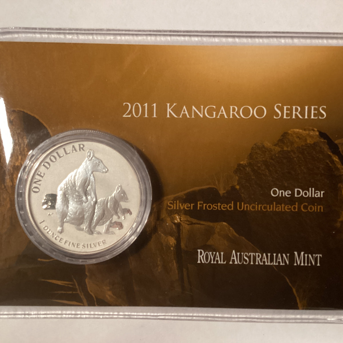 2011 $1 Frosted Uncirculated Silver Coin. Kangaroo Series. Allied-Rock ...
