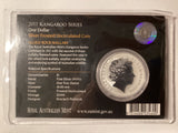 2011 $1 Frosted Uncirculated Silver Coin. Kangaroo Series. Allied-Rock-Wallaby.