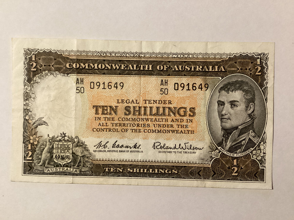 1961 Ten Shillings Banknote. Very Fine. R17