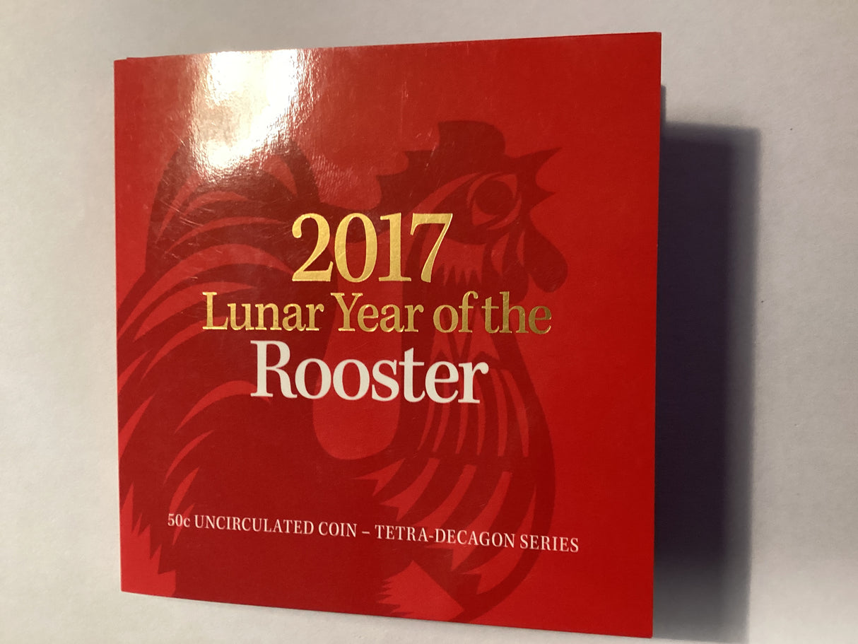 2017 50c Tetra-Decagon Lunar Series. Year of The Rooster.