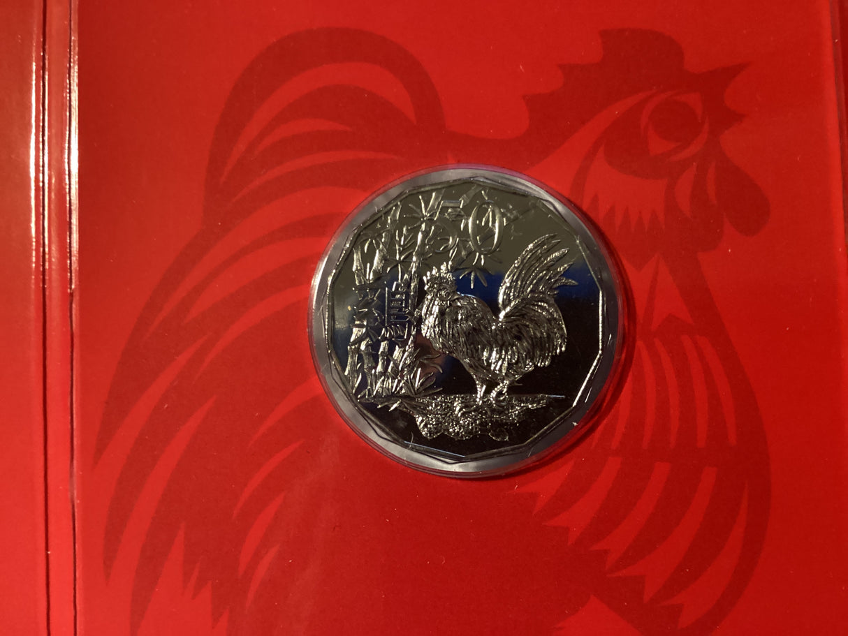 2017 50c Tetra-Decagon Lunar Series. Year of The Rooster.