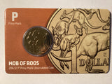 2016 $1 Mob of Roos Carded Coin. Anda Release. ‘P’ Mintmark