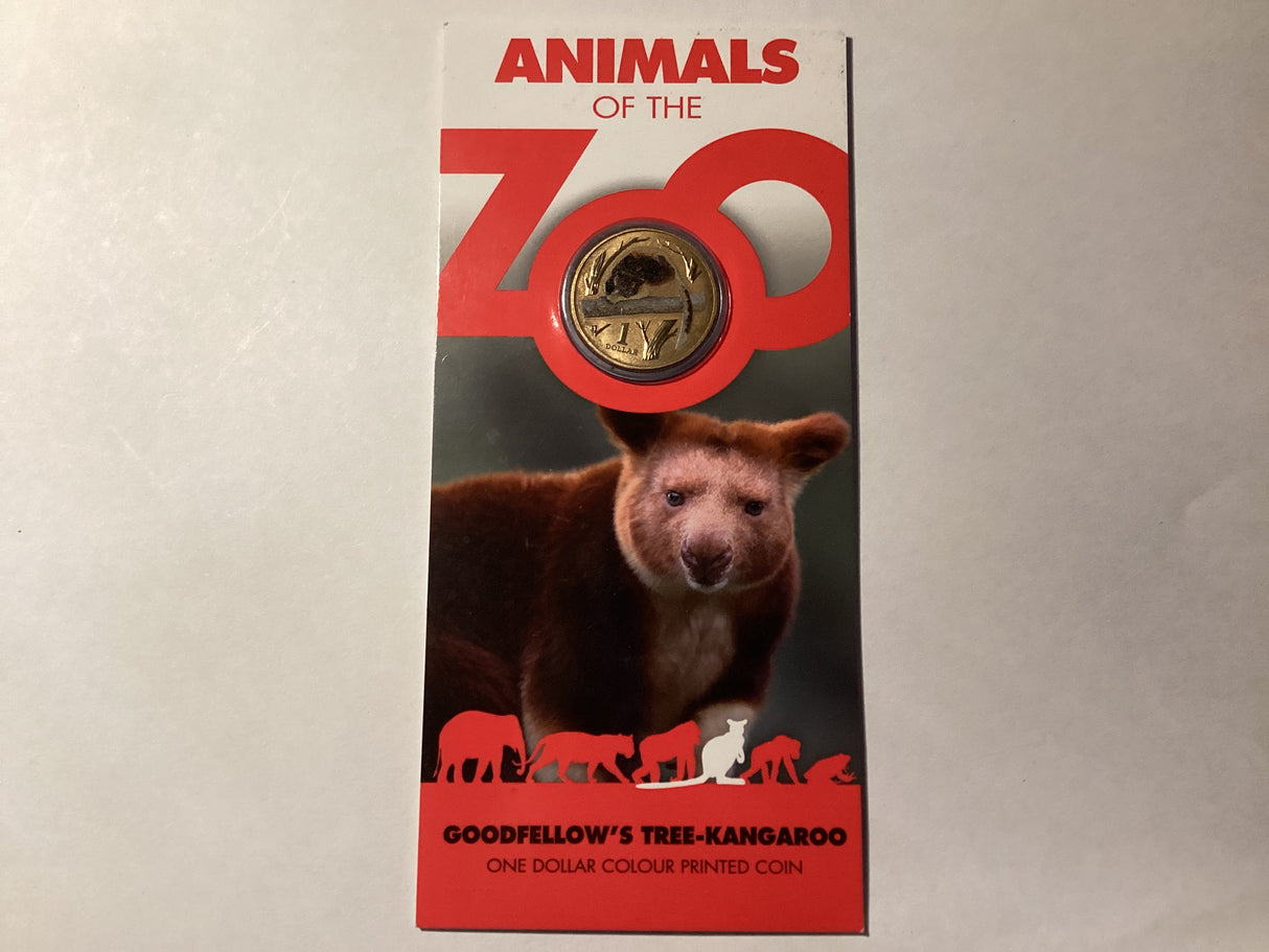 2012 $1 Colour Printed Coin. Animals of the Zoo. Goodfellow’s Tree Kangaroo.