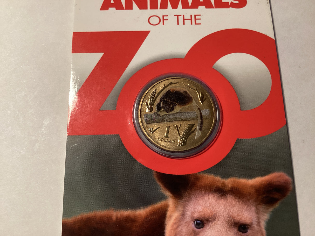 2012 $1 Colour Printed Coin. Animals of the Zoo. Goodfellow’s Tree Kangaroo.