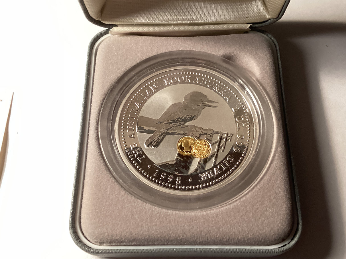 1998 $2 Kookaburra. 2oz Silver Coin. ‘Shield Sovereign’ Privy Mark.