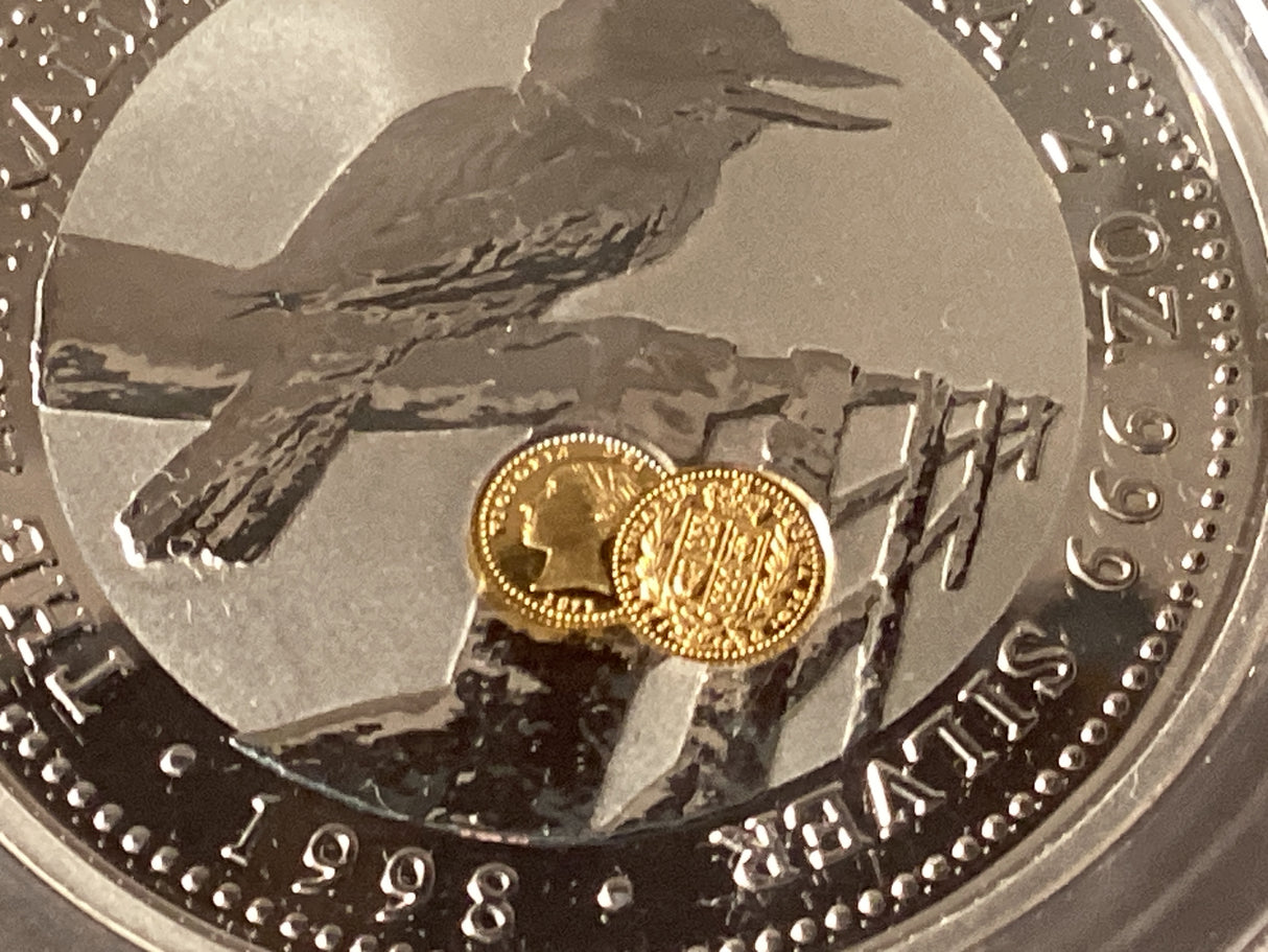 1998 $2 Kookaburra. 2oz Silver Coin. ‘Shield Sovereign’ Privy Mark.