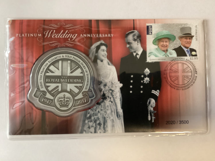 2017 Platinum Wedding Anniversary Medallion PMC. 3500 Made.