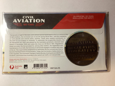 2020 Civil Aviation 100 Years Medallion PMC. 1200 Made.