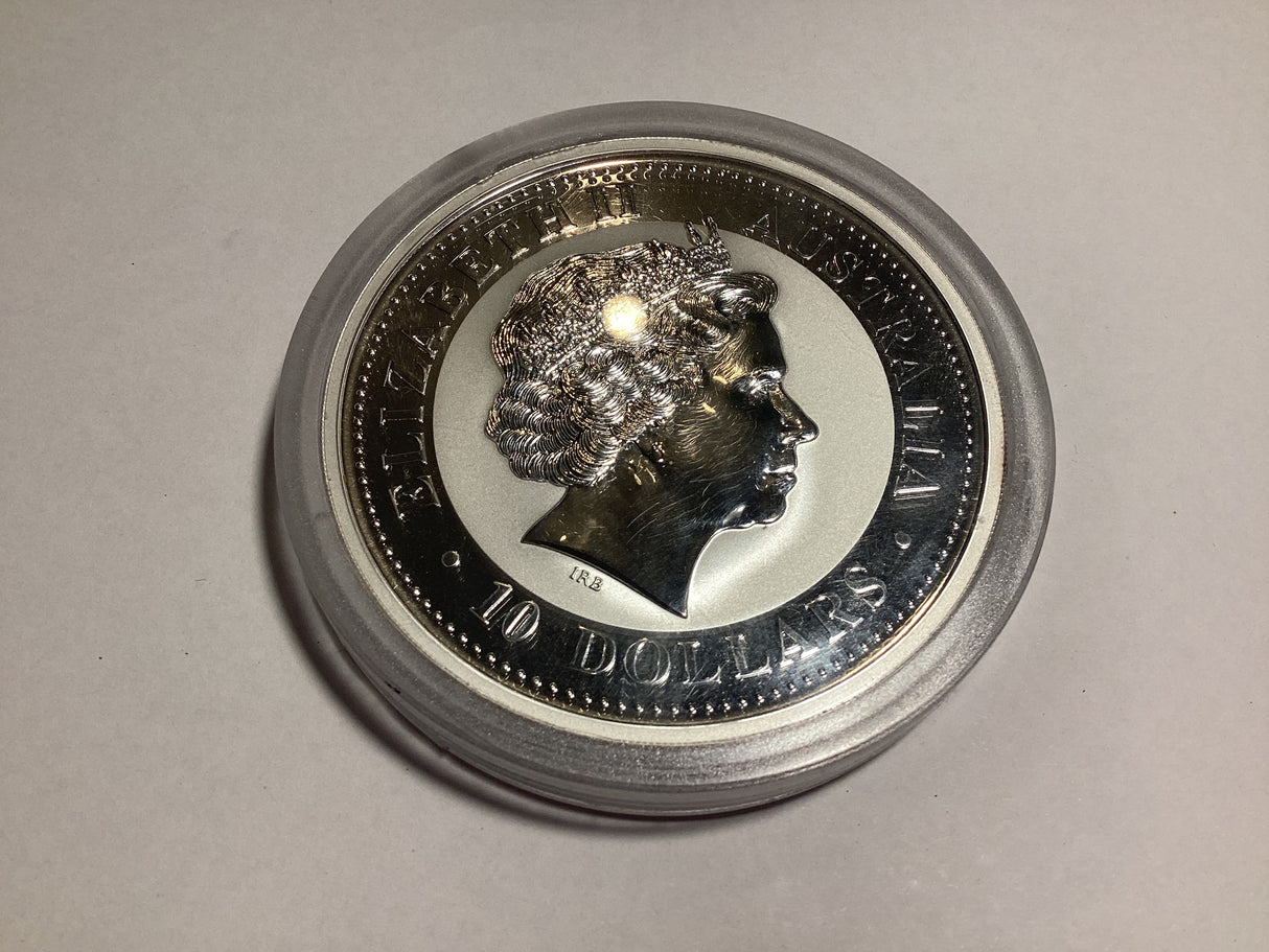2002 $10 Year of the Horse 10 Ounce Silver Coin