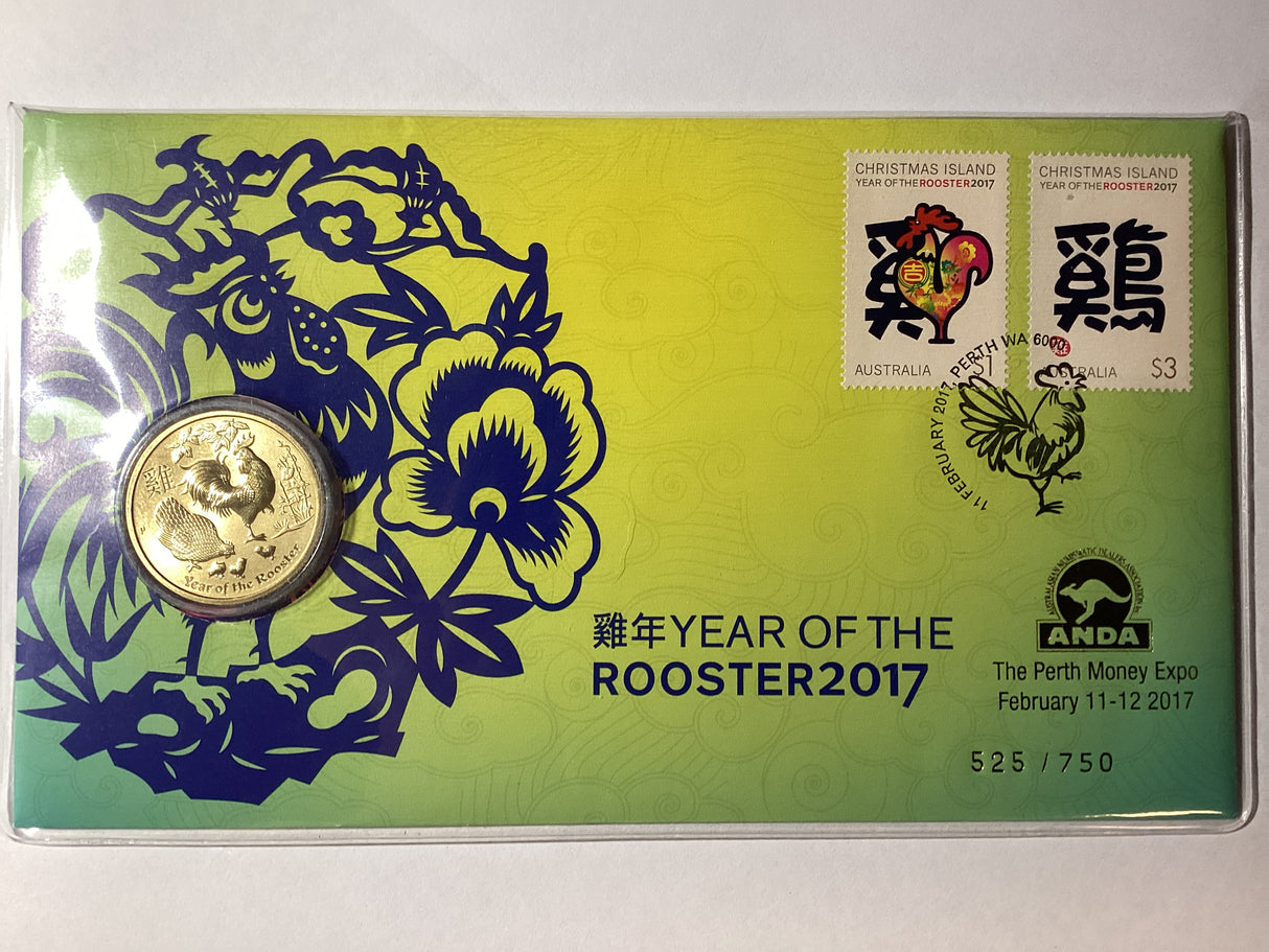 2017 Year of the Rooster $1 ANDA PNC release. Perth Money Expo. 750 made.