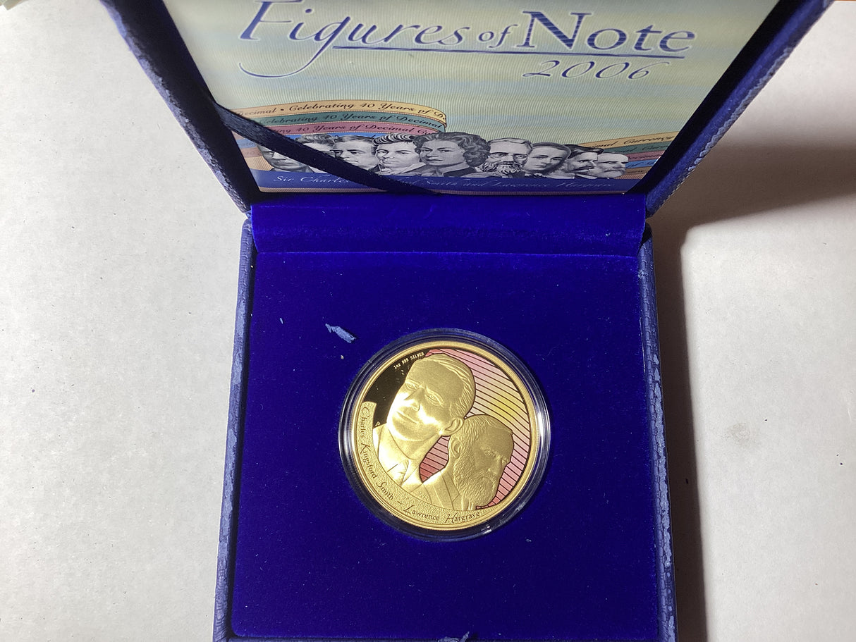 2006 Figures on Notes. 1oz Silver Gold-Plated Proof Coin.