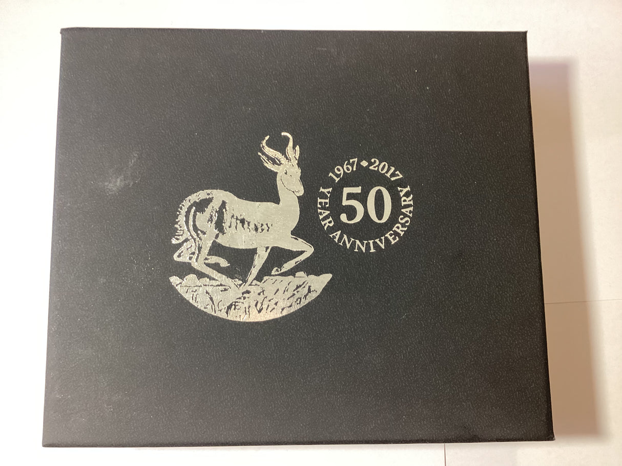 2017 The Most Famous Bullion Coin Bar Series. 50th Anniversary of the Krugerrand. 2oz Silver Bar with 1oz Silver Coin.