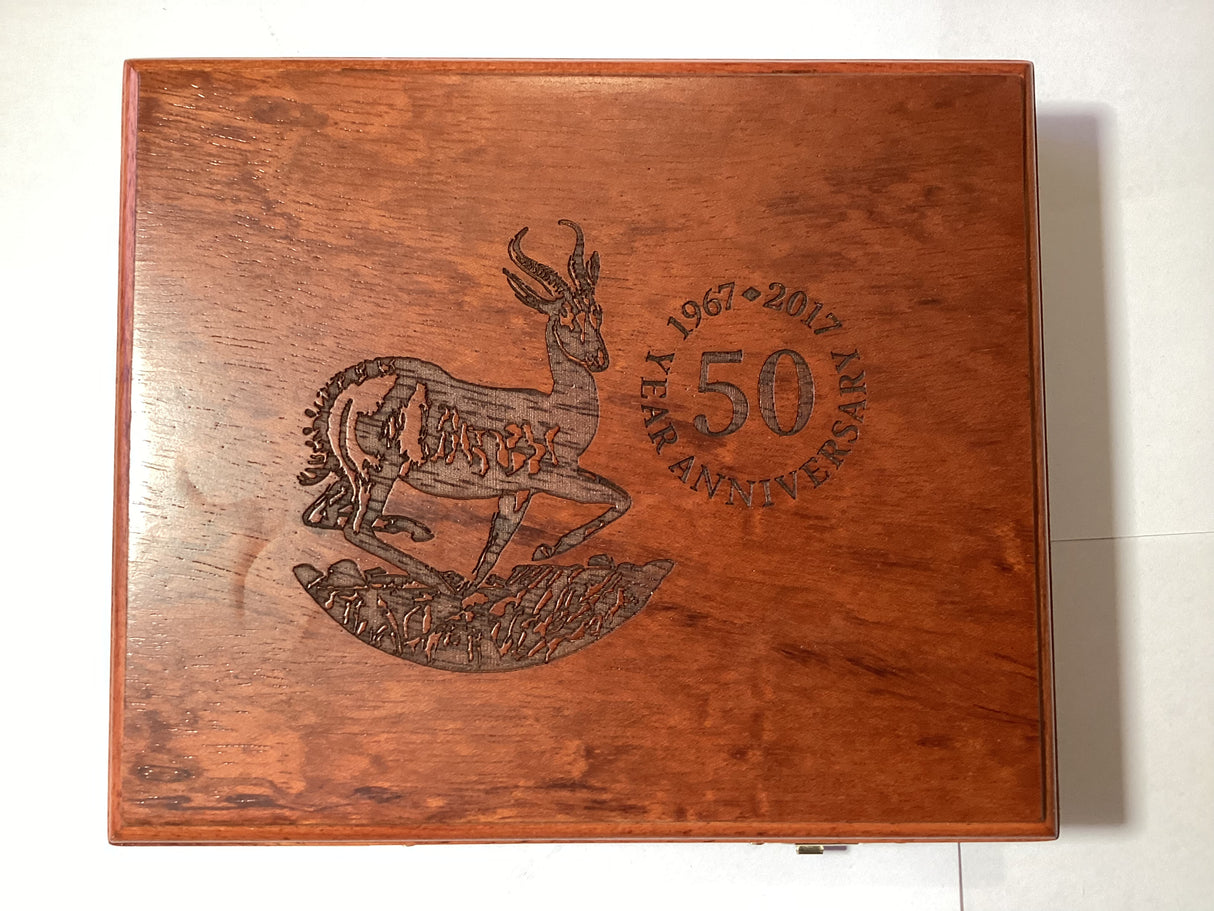 2017 The Most Famous Bullion Coin Bar Series. 50th Anniversary of the Krugerrand. 2oz Silver Bar with 1oz Silver Coin.