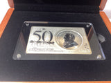 2017 The Most Famous Bullion Coin Bar Series. 50th Anniversary of the Krugerrand. 2oz Silver Bar with 1oz Silver Coin.