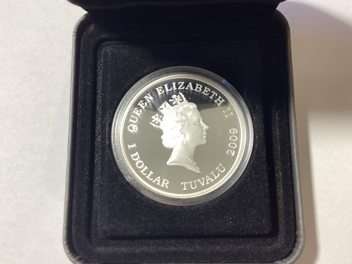 2009 $1 Famous Battles in History. Thermopylae 480BC. 1oz Silver Proof Coin.