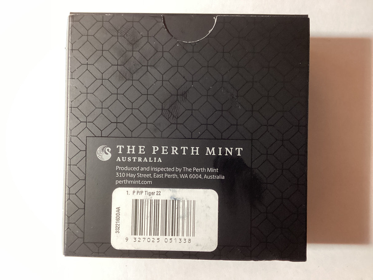 2022 $1 1oz Silver Proof Coloured Coin. Lunar Series. Year of the Tiger.