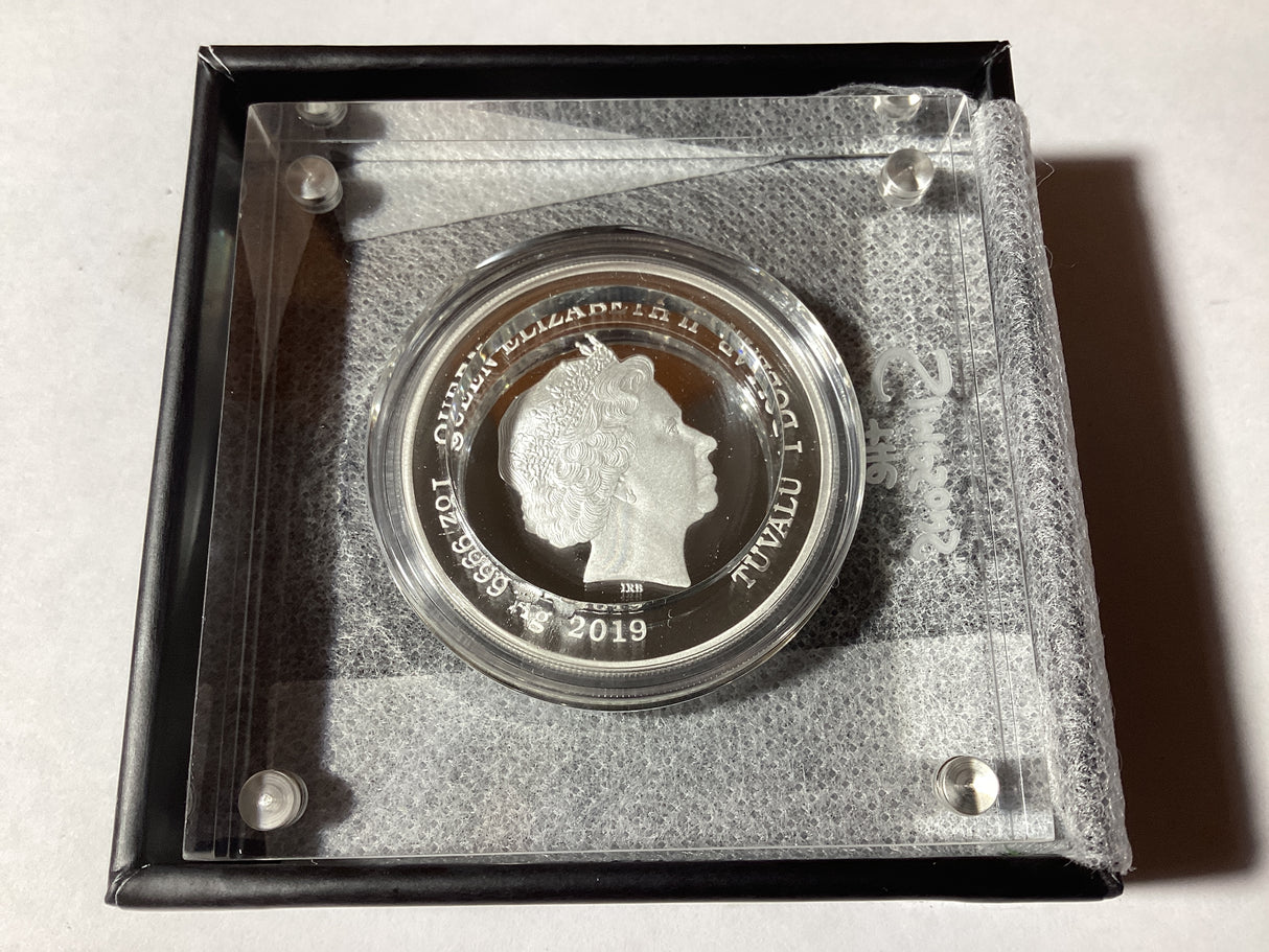 2019 $1 1oz Silver Proof Coloured Coin. The Simpsons. Marge Simpson.