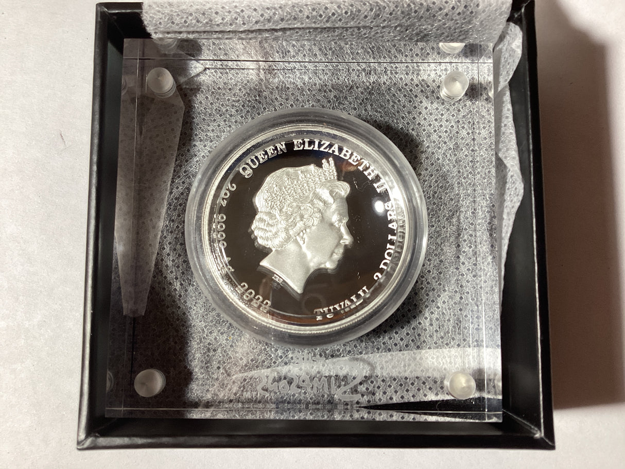 2022 $2 2oz Silver Proof High Relief Coin. The Simpsons. Bart Simpson.