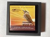 2020 $1 1oz Silver Proof Coloured Kookaburra. World Money Fair.