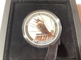 2020 $1 1oz Silver Proof Coloured Kookaburra. World Money Fair.