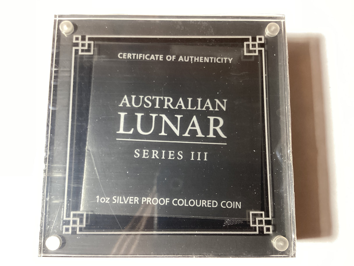 2021 $1 1oz Silver Proof Coloured Coin. Lunar Series. Year of the Ox.