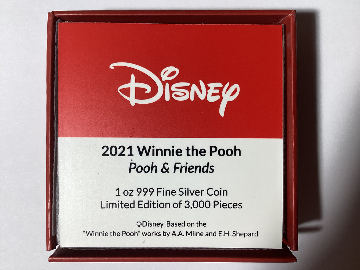 2021 $2 1oz Fine Silver Coin. Winnie The Pooh Series. Pooh and Friends.