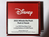 2021 $2 1oz Fine Silver Coin. Winnie The Pooh Series. Pooh and Friends.