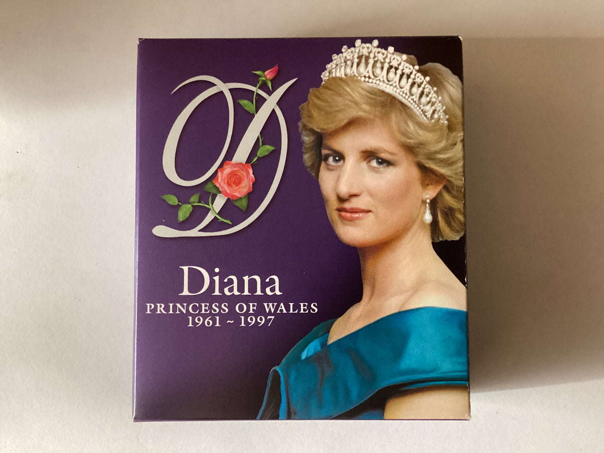 2017 $1 1oz Silver Coloured Proof Coin. Diana Princess of Wales 1961-1997.