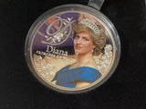 2017 $1 1oz Silver Coloured Proof Coin. Diana Princess of Wales 1961-1997.