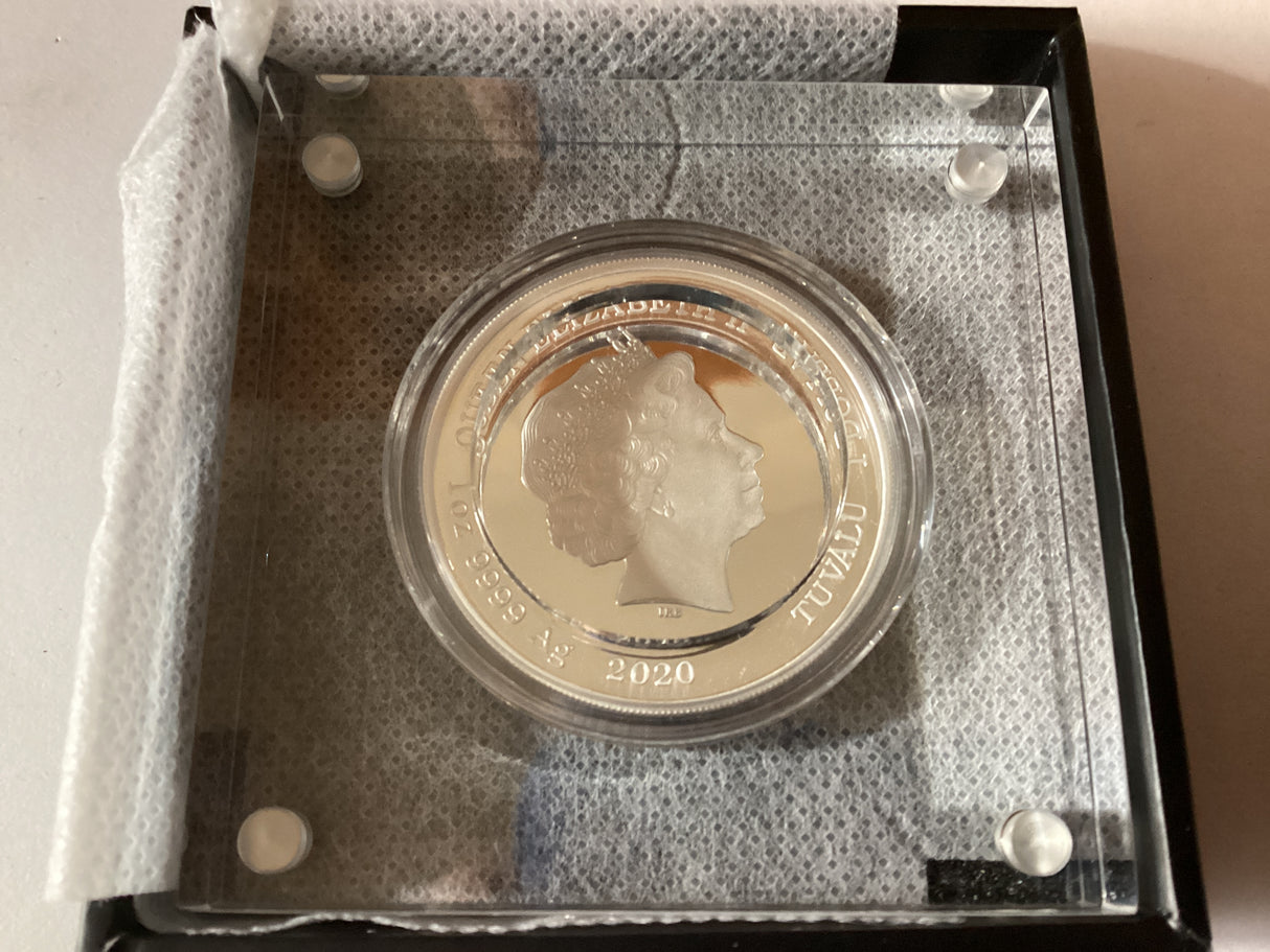 2020 $1 1oz Silver Coloured Proof Coin. Emoji Celebration Coin.