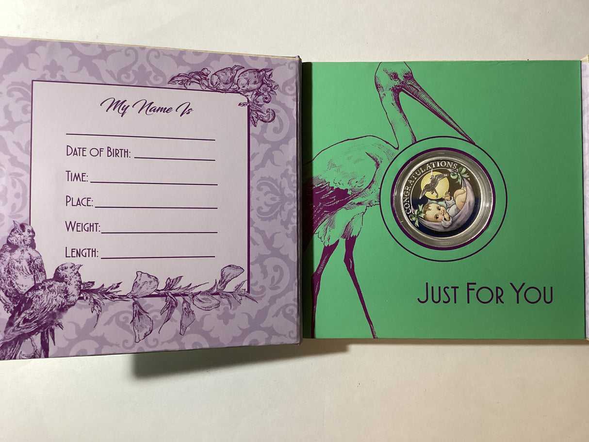 2018 50c 1/2oz Silver Proof Coin. Newborn Baby.
