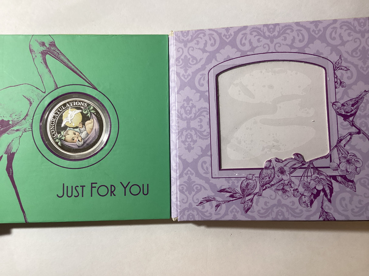 2018 50c 1/2oz Silver Proof Coin. Newborn Baby.