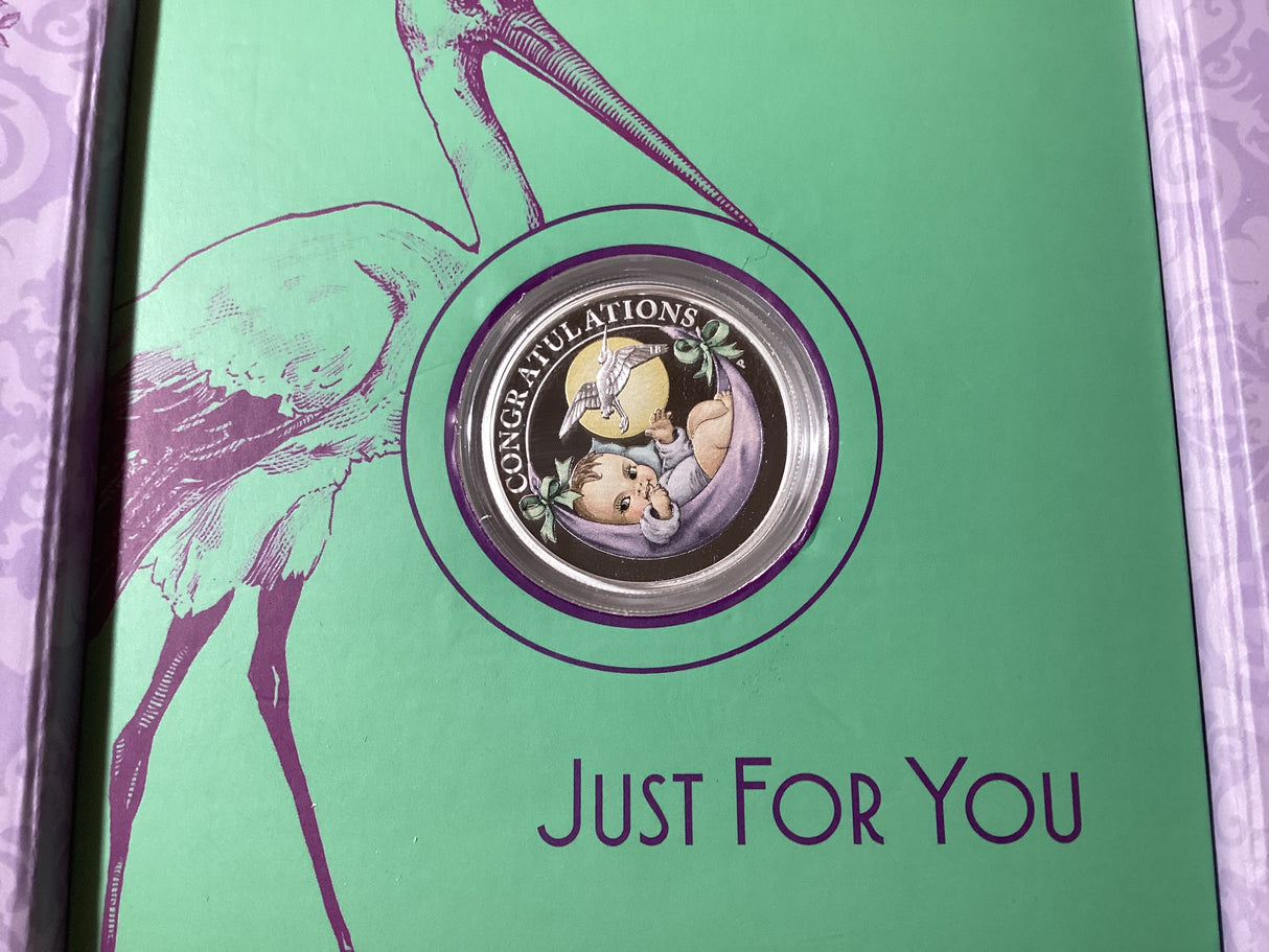 2018 50c 1/2oz Silver Proof Coin. Newborn Baby.