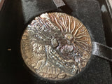 2018 $8 5oz Silver High Relief Rimless Patina Coin With Golden Diamond. Rare Earth.