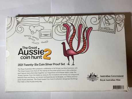 2021 26 Coin Silver Proof Coin Set. Great Aussie Coin Hunt 2.