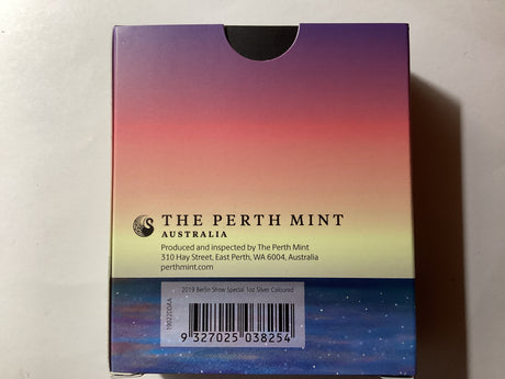 2019 $1 1oz Silver Coloured Kookaburra. World Money Fair Release.