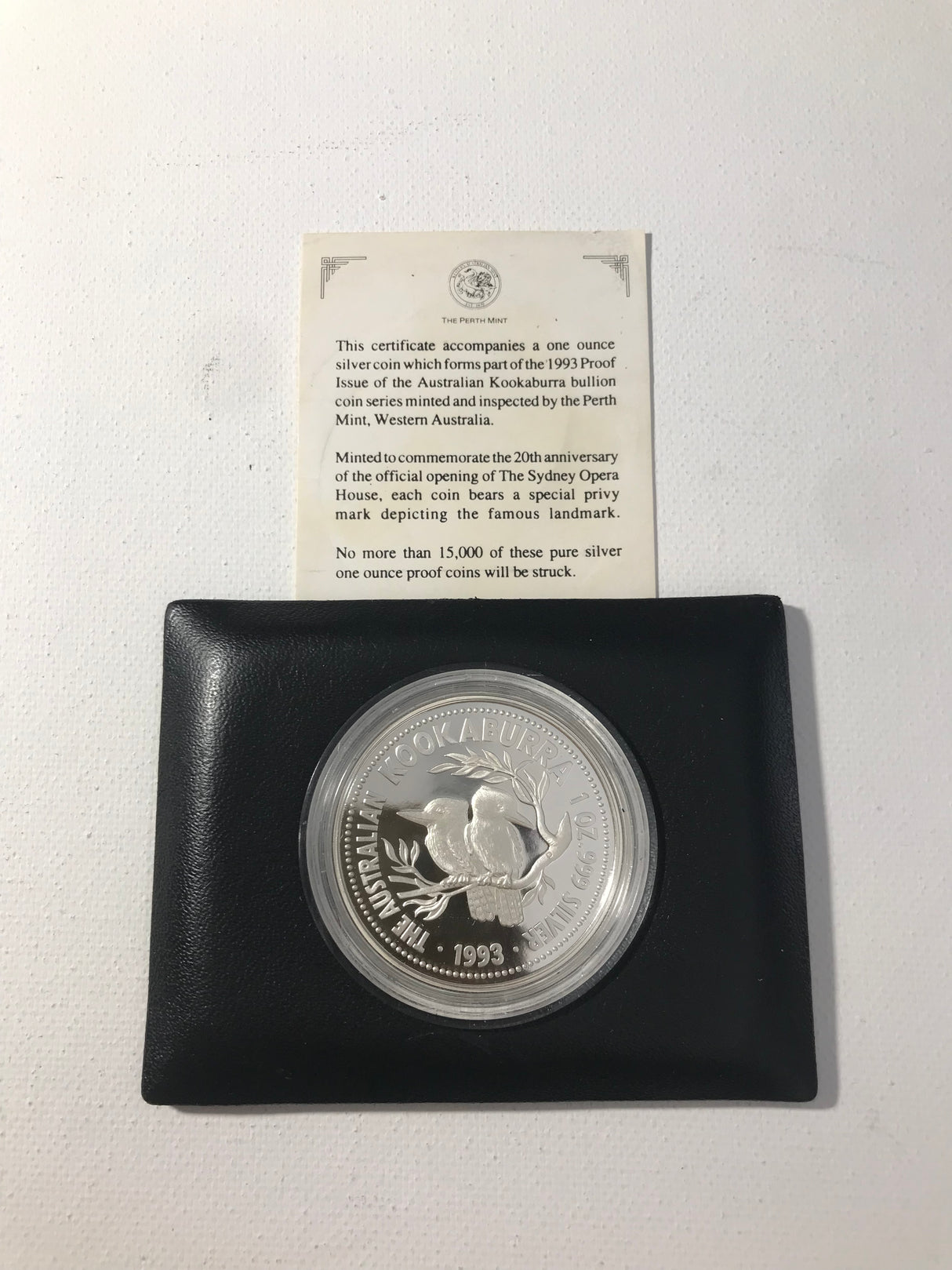 1993 1 Ounce Silver Proof Kookaburra
