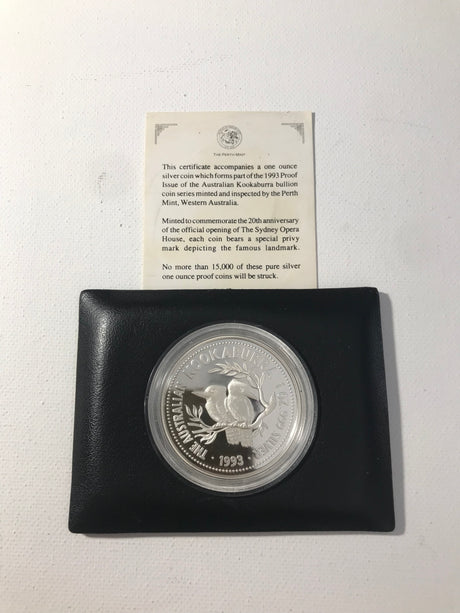 1993 1 Ounce Silver Proof Kookaburra