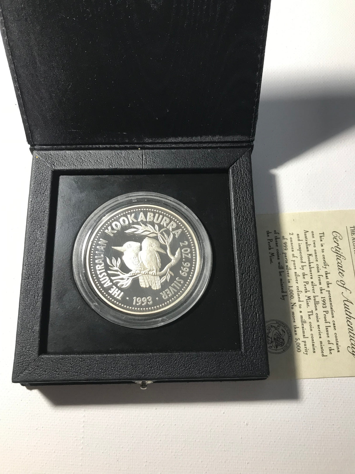 1993 $2 2 Ounce Silver Proof Kookaburra