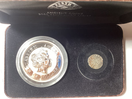 2000 Kookaburra Silver Bullion Coin Series. Ancient Coins Privy Mark. English Hammered.