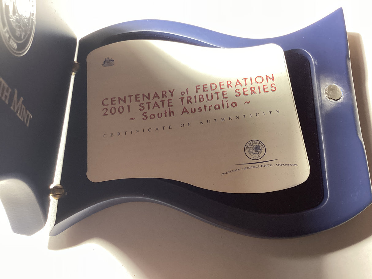 2001 $1 Centenary of Federation State Tribute Series. South Australia. Silver Proof Coin